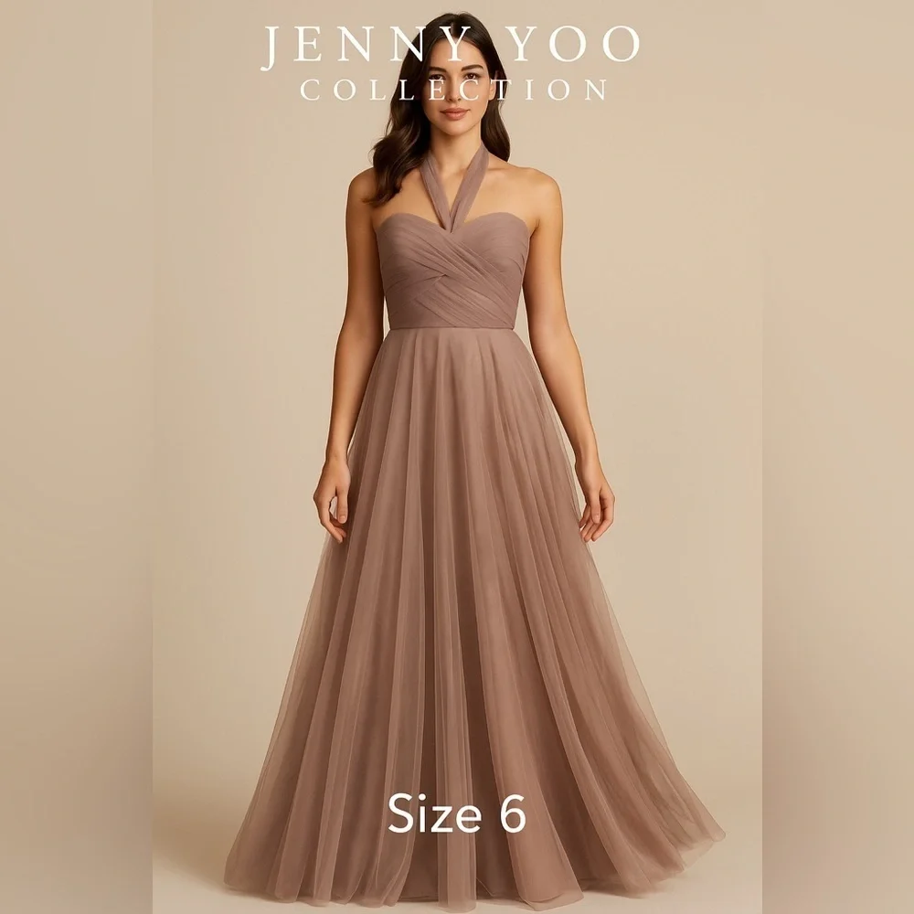 Jenny Yoo Mauve Tulle Gown Sz 6 – Bridesmaid / Formal